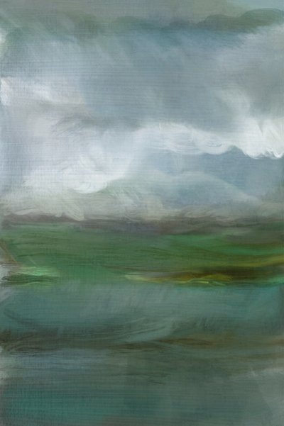 Nebliger Grüner Horizont von cartissi