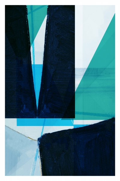 Moderne Blaue Geometrische Formen von cartissi