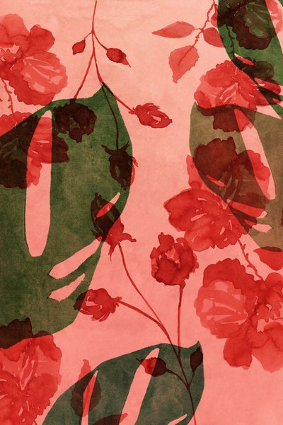 Aquarell tropische Blüten von cartissi