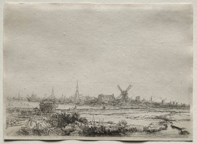 Kopie der Ansicht von Amsterdam von Nordwesten von copy after Rembrandt van Rijn