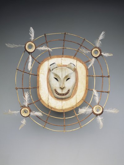 Maske, die einen Bärengeist darstellt, Ende des 19. Jahrhunderts von culture Yupik