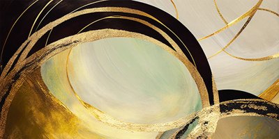 Abstrakter Kreis mit Gold-Effekt von F. Abderrahim