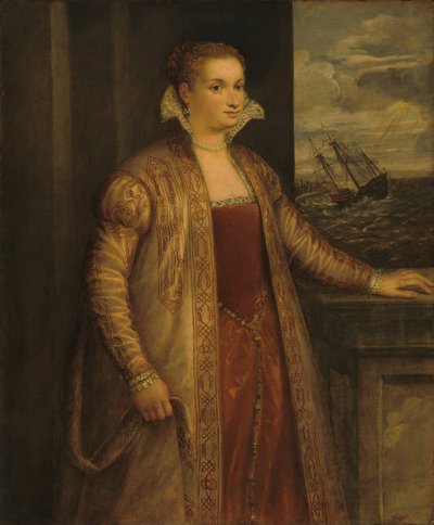 Emilia di Spilimbergo von possibly begun by Gian Paolo Pace Assistant of Titian