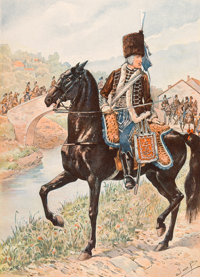 Uniformen der französischen Truppen zu allen Zeiten: Oberst der Husaren von Chamborant von pseudonym for Onfray de Breville Jacques Job