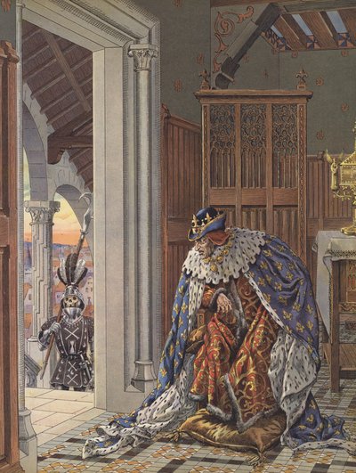 Der alte König Ludwig XI. von Frankreich fürchtet den Tod von pseudonym for Onfray de Breville Jacques Job