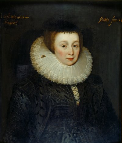 Porträt von Lady Emily Howard, frühes 17. Jahrhundert von the Younger School of Marcus Gheeraerts