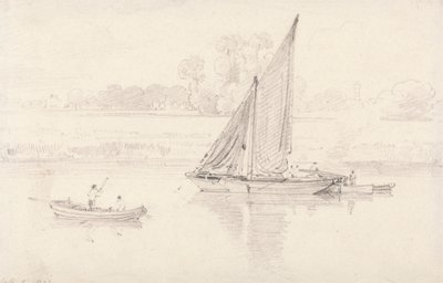 Die Themse bei Kew, 9. Februar 1806 von unknown artist
formerly John Constable