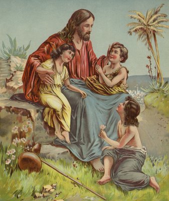 Jesus Christus Mit Kindern Von European School