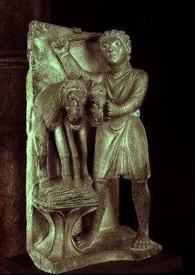 Dreschen von weizen juli aus einem statuarischen kalen 1118594 