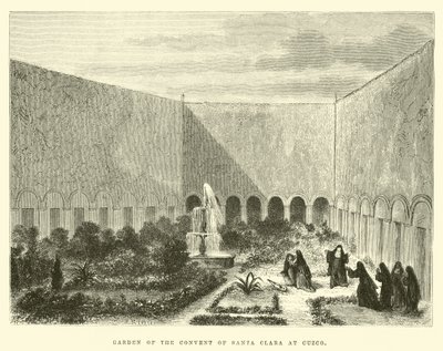 Garten des Klosters von Santa Clara bei Cuzco von Edouard Riou
