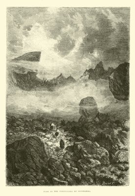 Pass in die Cordillera von Occobamba von Edouard Riou