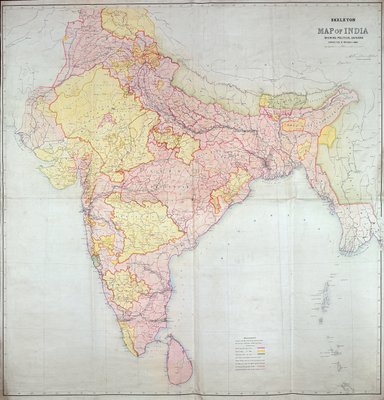 Karte Von Indien 1865 Von English School