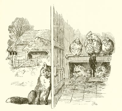 鶏小屋の外の狐 作 英語学校