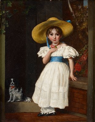 麦わら帽子の少女 1840年頃