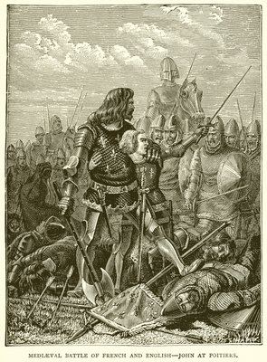 フランス語と英語の中世の戦い ポワ