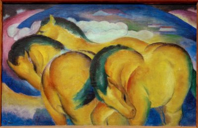 Die kleinen gelben Pferde von Franz Marc: Kunstdruck