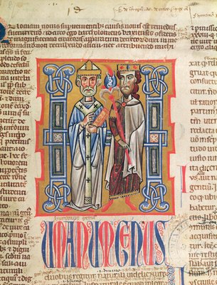 Frau 354 Fol 9 Miniatur Eines Bischofs Und Konigs Aus