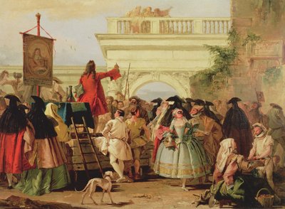 Der Scharlatan von Giovanni Domenico Tiepolo Kunstdruck