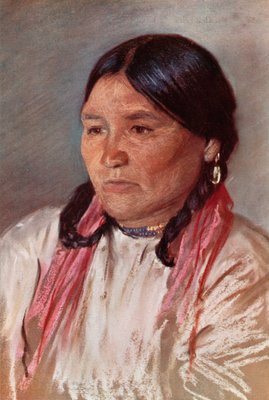 Naomi, die Ehefrau von Paul, einem Blackfoot Indianer von Harold Copping