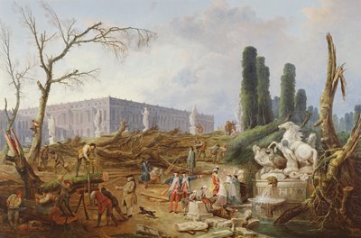 Baumfallungen Im Garten Von Versailles Um Die Bader V 99348
