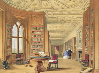 Die Bibliothek Schloss Windsor 1838 Von James Baker Pyne