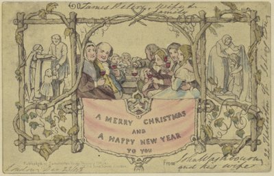 Faksimile Reproduktion Der Ersten Weihnachtskarte (#137215)