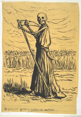 Der Tod als Sensenmann von Maximilien Luce: Kunstdruck