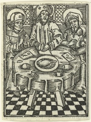 Das Mahl in Emmaus von Meester van de Delbecq Schreiber Passie (attributed to)