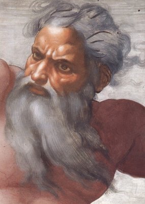 Sistine Kapellen Decke Schaffung Von Sonne Und Mond 1508 1512 Detail Des Antlitzes Gottes Von Michelangelo Buonarroti