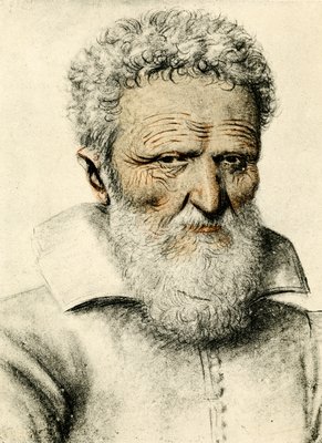 Skizze eines alten schwarzen Mannes