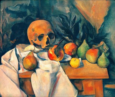 Stillleben mit Totenkopf von Paul Cézanne: Kunstdruck