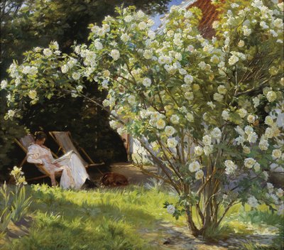 Marie Kroyer Sitzt Im Liegestuhl Im Garten Von Frau Ben 16489