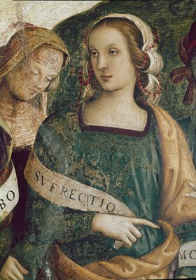 Die persische Sibylle (Detail) von Pietro Perugino