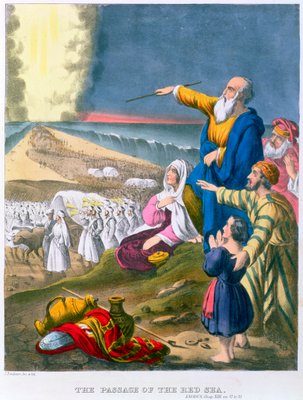 Moses teilt das Rote Meer, 1870er Jahre