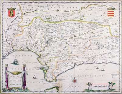 Karte von Andalusien, Spanien von Spanish School (#110175)