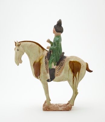 Mann zu Pferd, TangDynastie, um 700750 (Steingut mit