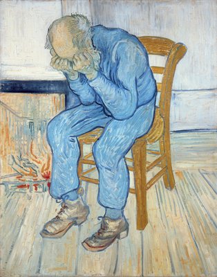 Alter Mann in (an der Schwelle der Ewigkeit) 1890