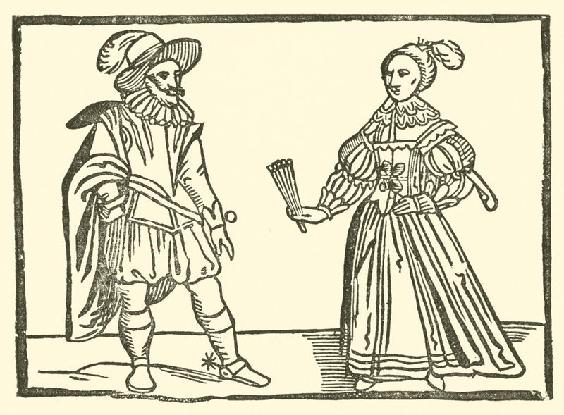Illustration für The Roxburghe Ballads (Holzschnitt) von (after) English School