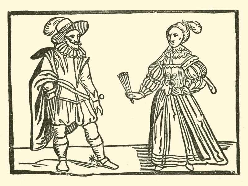 Illustration für The Roxburghe Ballads (Holzschnitt) von (after) English School