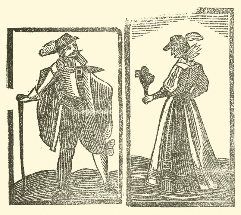 Illustration für The Roxburghe Ballads (Holzschnitt) von (after) English School