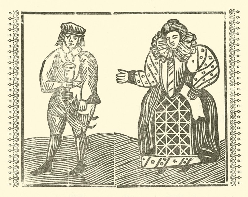 Illustration für The Roxburghe Ballads (Holzschnitt) von (after) English School
