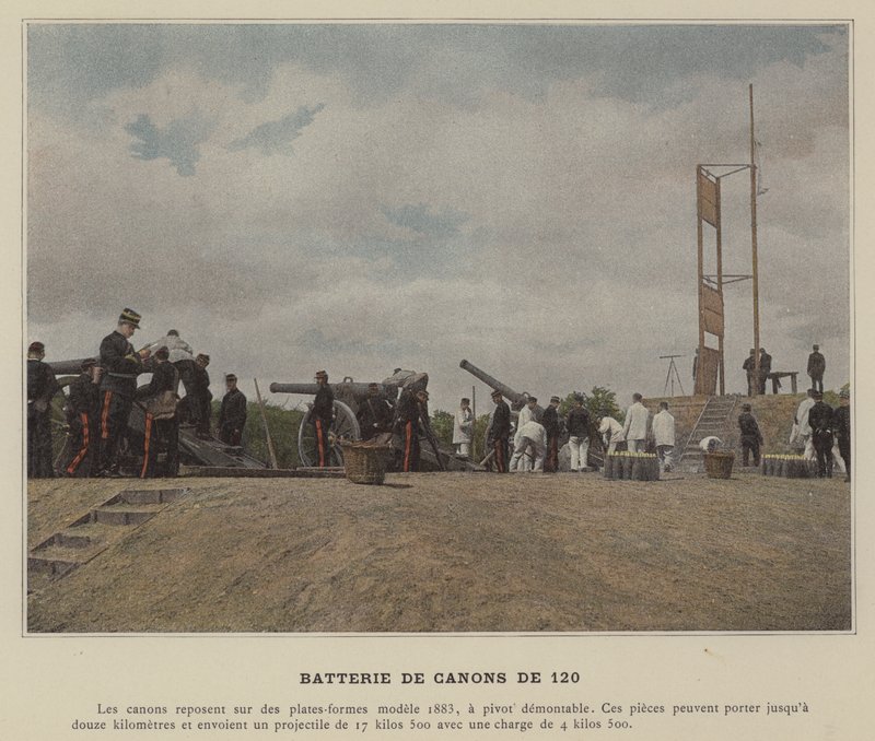 120-mm-Kanonenbatterie von (after) French Photographer