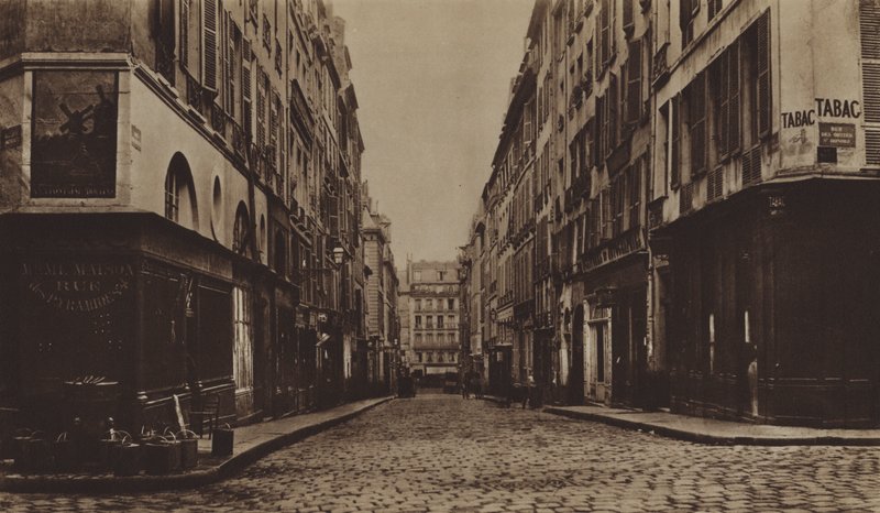 Die Rue des Moulins um 1866, abgerissen für den Bau der Avenue de l