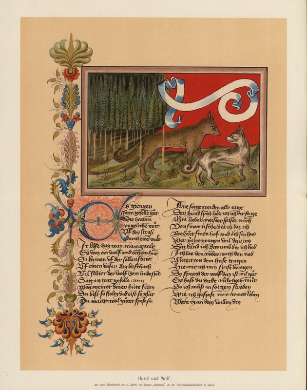 Hund und Wolf von (after) German School