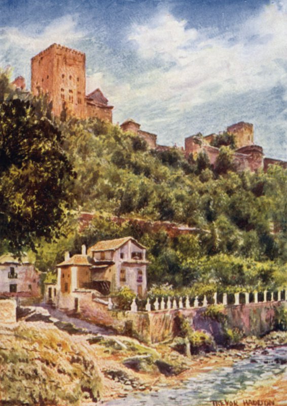 Granada, Villen an den Ufern des Flusses Darro von A. Trevor Haddon