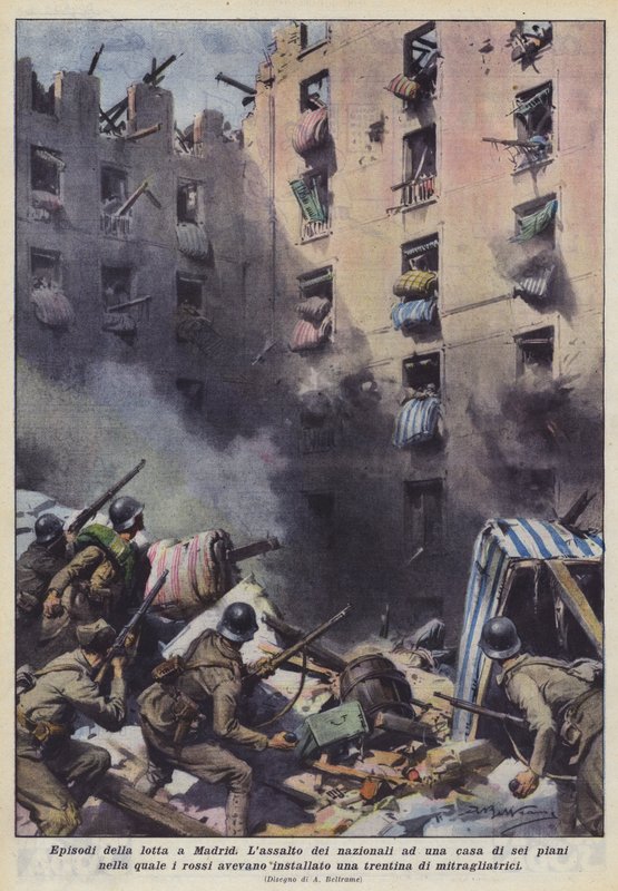 Episoden des Kampfes in Madrid von Achille Beltrame