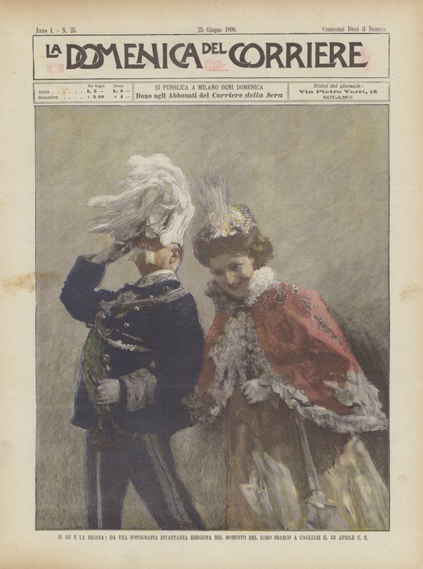 Der König Und Die Königin, Von Einer Momentaufnahme Bei Ihrer Ankunft In Cagliari Am 12. April von Achille Beltrame