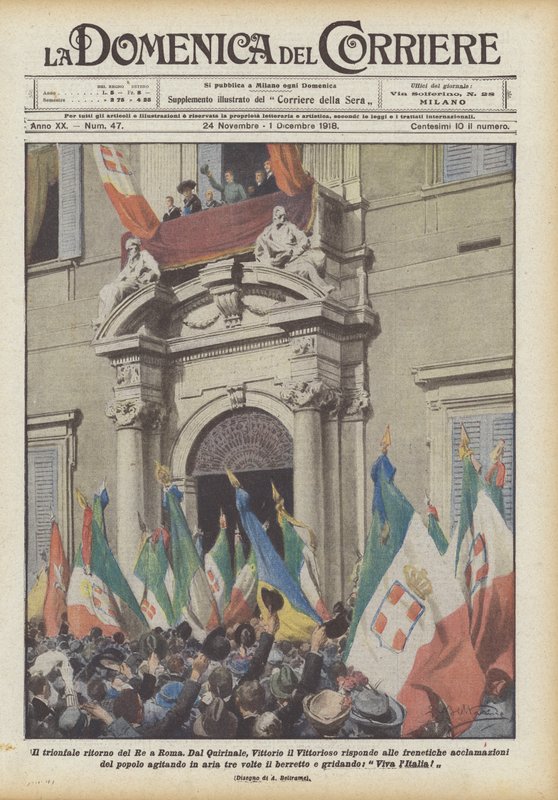 Die triumphale Rückkehr des Königs nach Rom von Achille Beltrame
