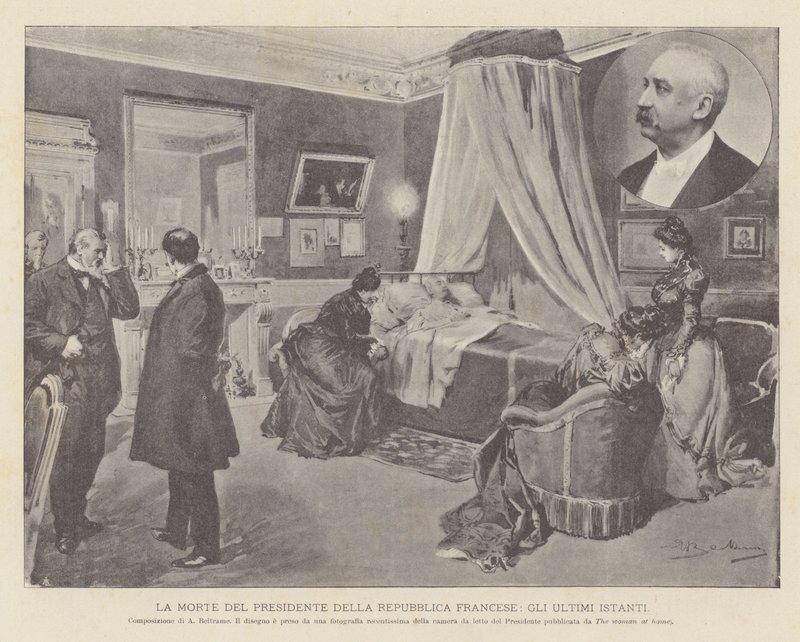 Der Tod des Präsidenten der Französischen Republik, die letzten Augenblicke von Achille Beltrame
