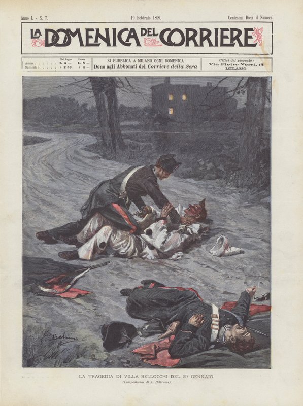 Die Tragödie von Villa Bellocchi am 29. Januar von Achille Beltrame